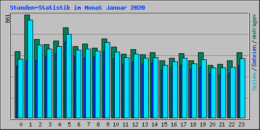 Stunden-Statistik im Monat Januar 2020