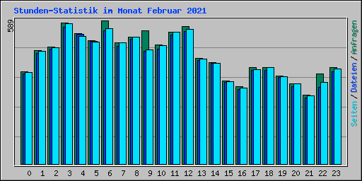 Stunden-Statistik im Monat Februar 2021