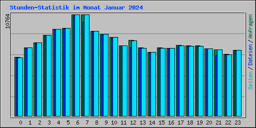 Stunden-Statistik im Monat Januar 2024