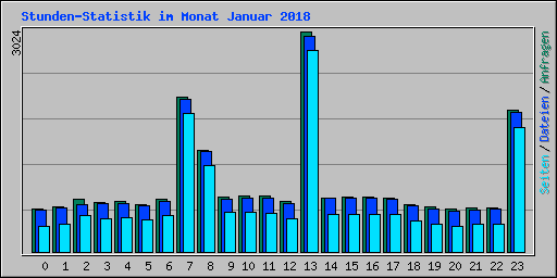 Stunden-Statistik im Monat Januar 2018