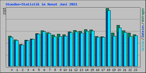 Stunden-Statistik im Monat Juni 2021